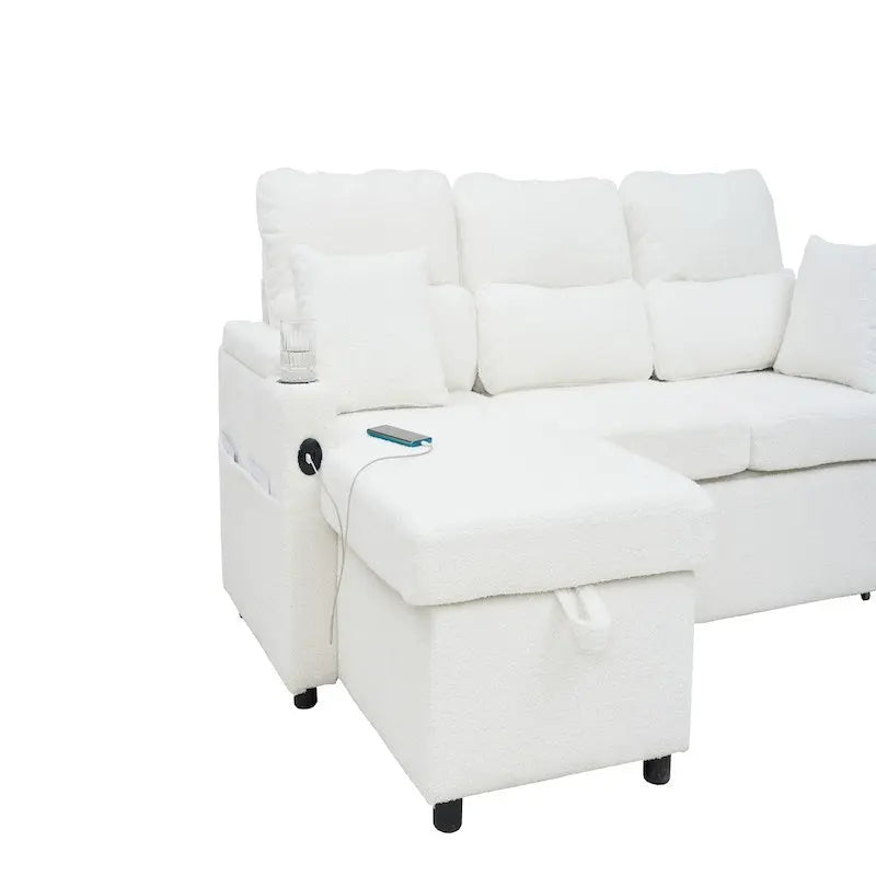 2 In 1, L-Shaped Pull Out Sectional My Store