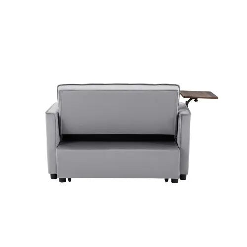 Velvet Loveseat Sleeper Sofa Bed With Side Table My Store