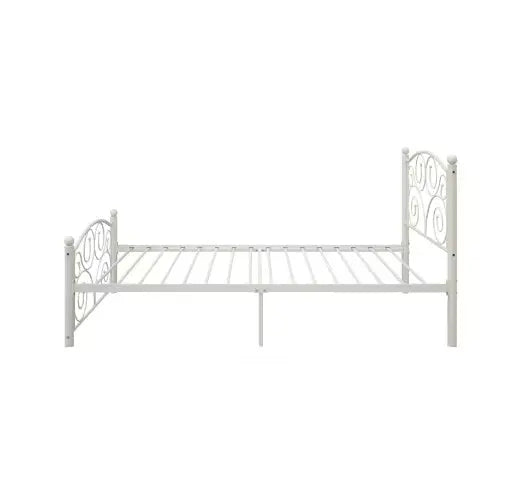 Twin Size Unique Flower Sturdy System Metal Bed Frame With Headboard And Footboard My Store