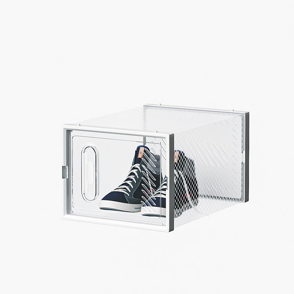 White Medium Size 12PCS Shoe Box Plastic Mesh Inkedjoy