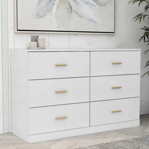 Modern White 6-drawer Dresser My Store