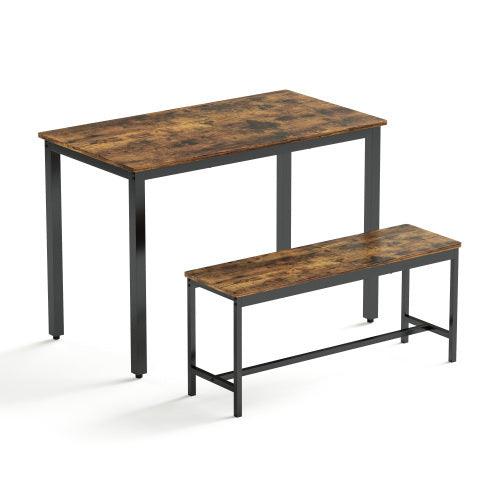 Dining Table Set, Bar With 2 Dining Table Benches Inkedjoy