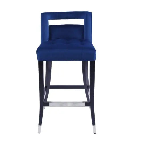 Suede Velvet Barstool With Nailheads Dining Room Chair2 Pcs Set - 30 Inch Seater Height My Store