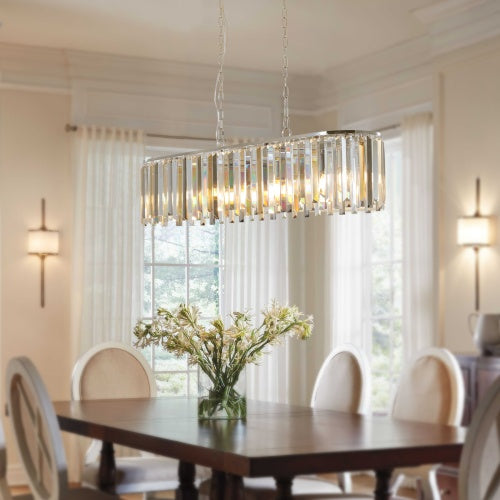 Modern Oval Crystal Chandelier Luxury Home Decor Fixtures Inkedjoy