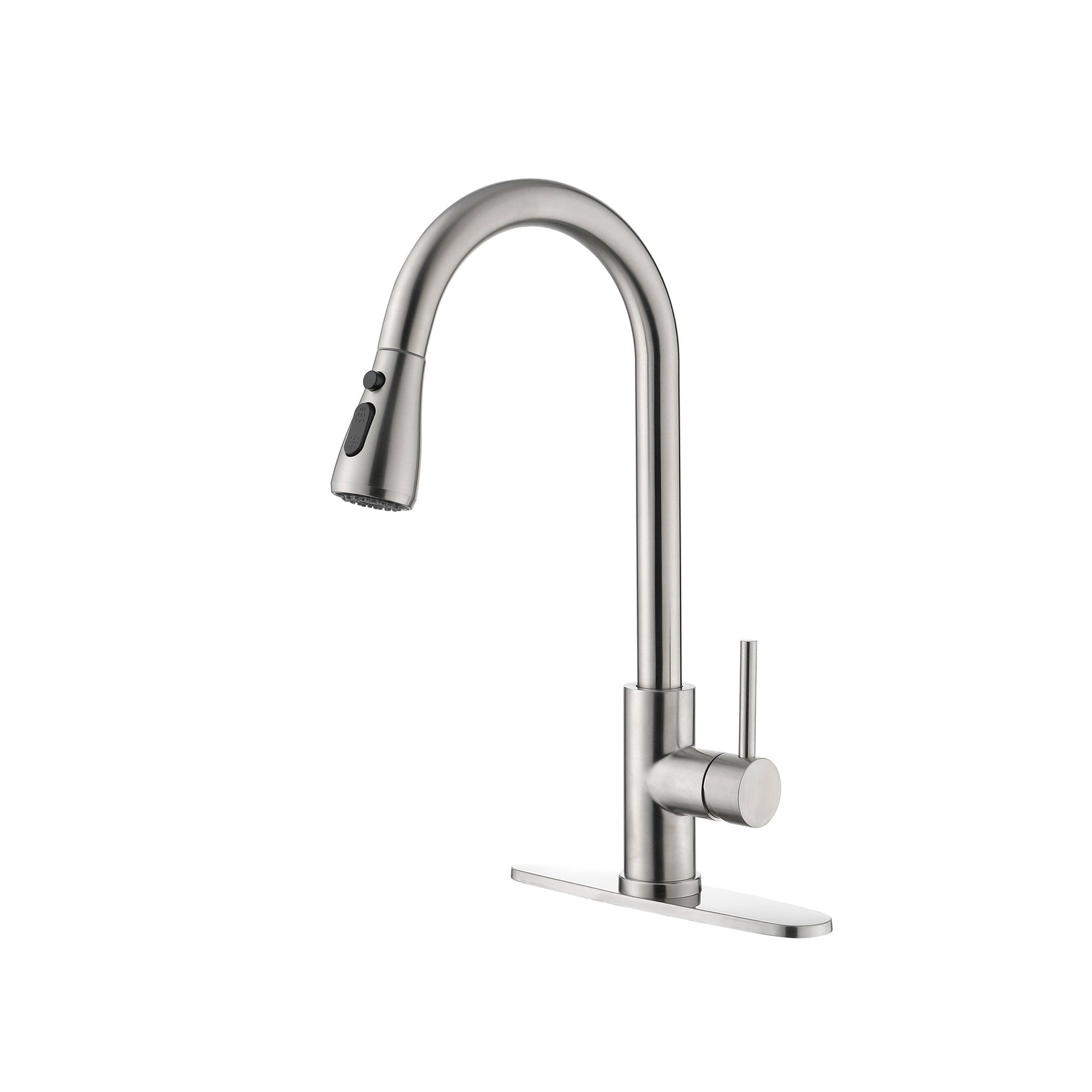 Single Handle High  Pull Out Kitchen Faucet- Stainless Steel Ohberri