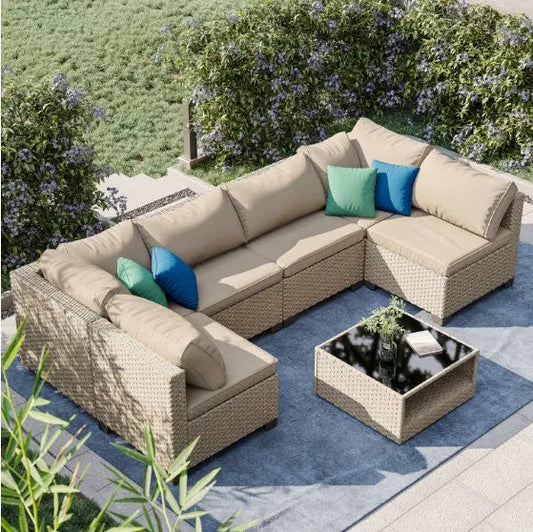 7-piece Patio Sofa Furniture Set My Store