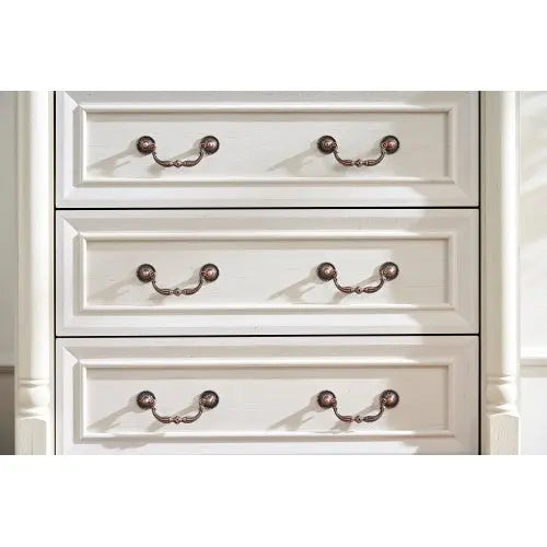 Farmhouse Style 5 Drawer Dresser Chest With Base Wooden Rustic My Store