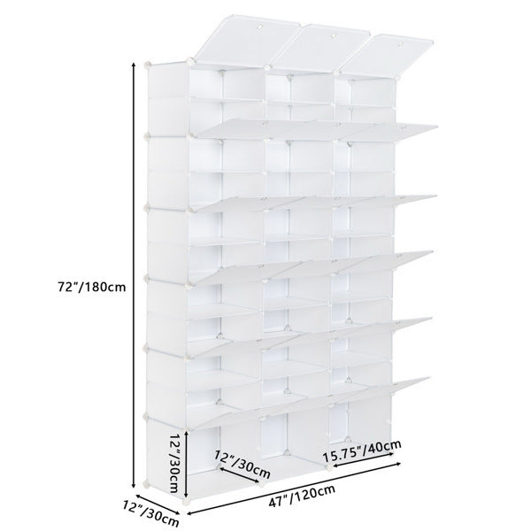 3 Rows, 12 Floors, 36 Grid Rubik's Cube Shoe Cabinet Inkedjoy