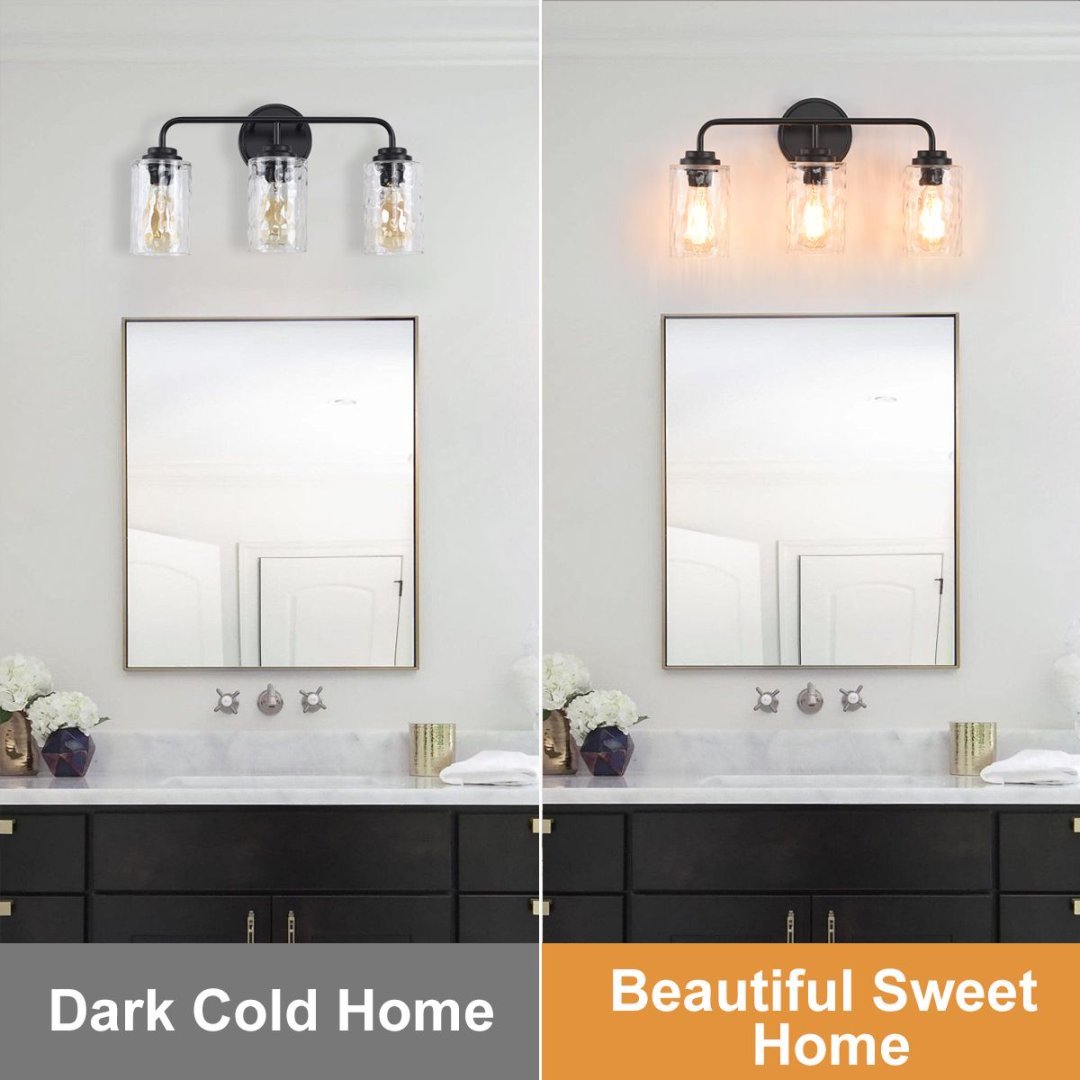 3-Light With Clear Glass Glacier Shade My Store