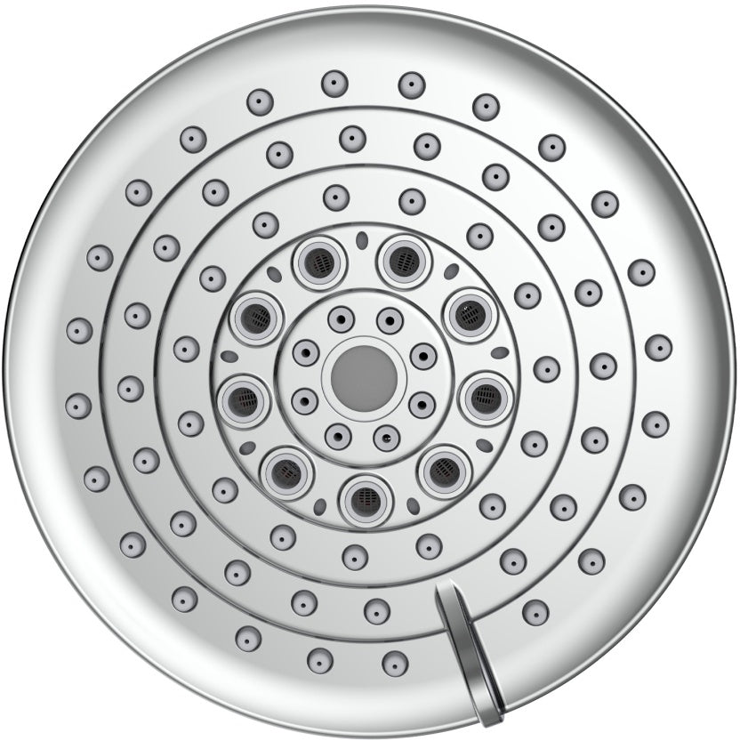 6 Spray Settings High Pressure 5 Rain Fixed Shower head - Brushed Nickel Inkedjoy
