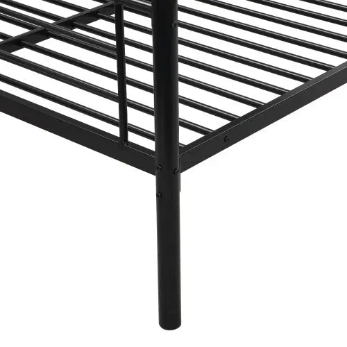 Twin Over Full With Trundle Metal Bunk Bed , No Box Spring Needed, Easy Assemble My Store