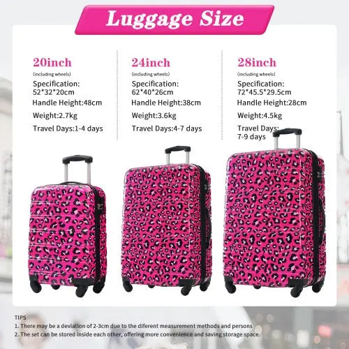 Hardshell Luggage Sets 3 Pcs Spinner Suitcase My Store