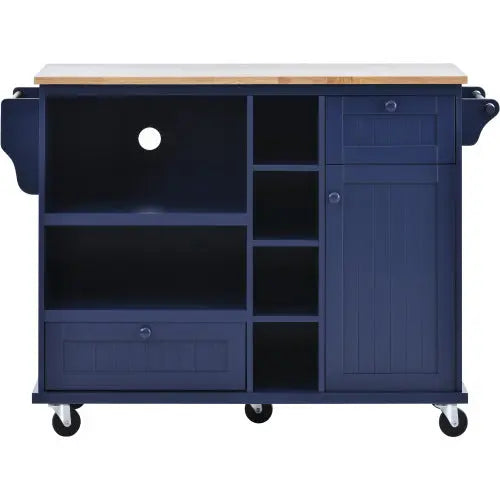 Kitchen Island Cart With Storage Cabinet And Two Locking Wheels My Store