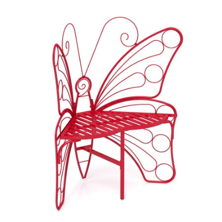 Modern Butterfly Cast Metal Garden Bench Inkedjoy