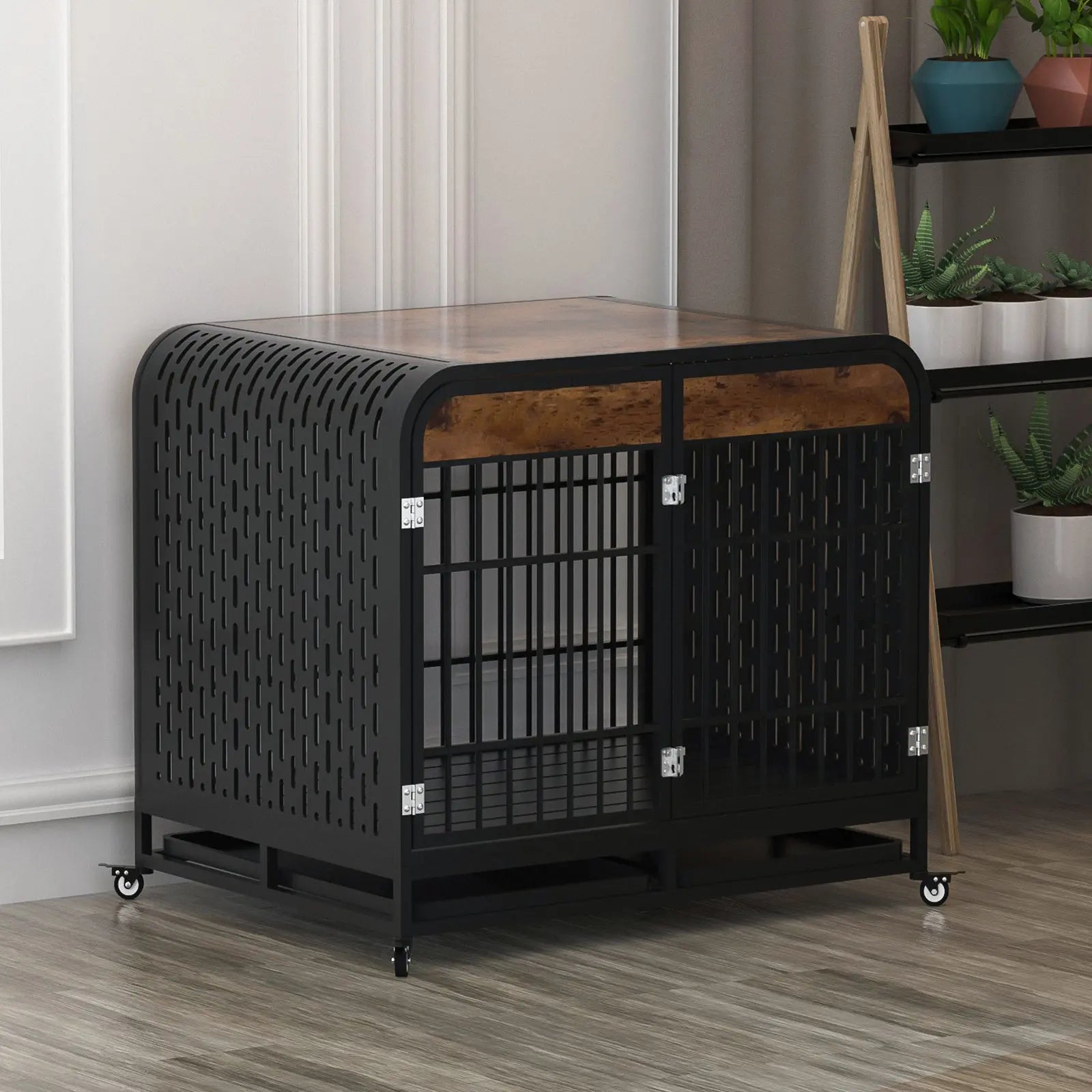 Heavy Duty Dog Crate Furniture Wooden Table 42inch Brown My Store