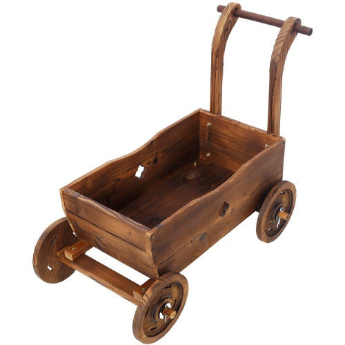 Wooden Wagon Planter Inkedjoy