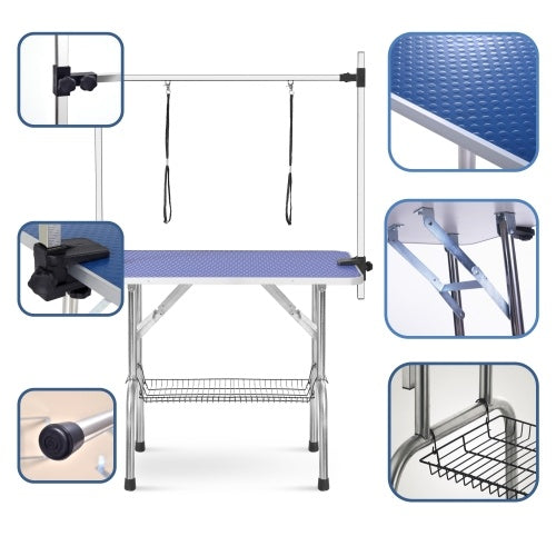 Folding Dog Pet Grooming Table Heavy Duty Stainless Steel Inkedjoy