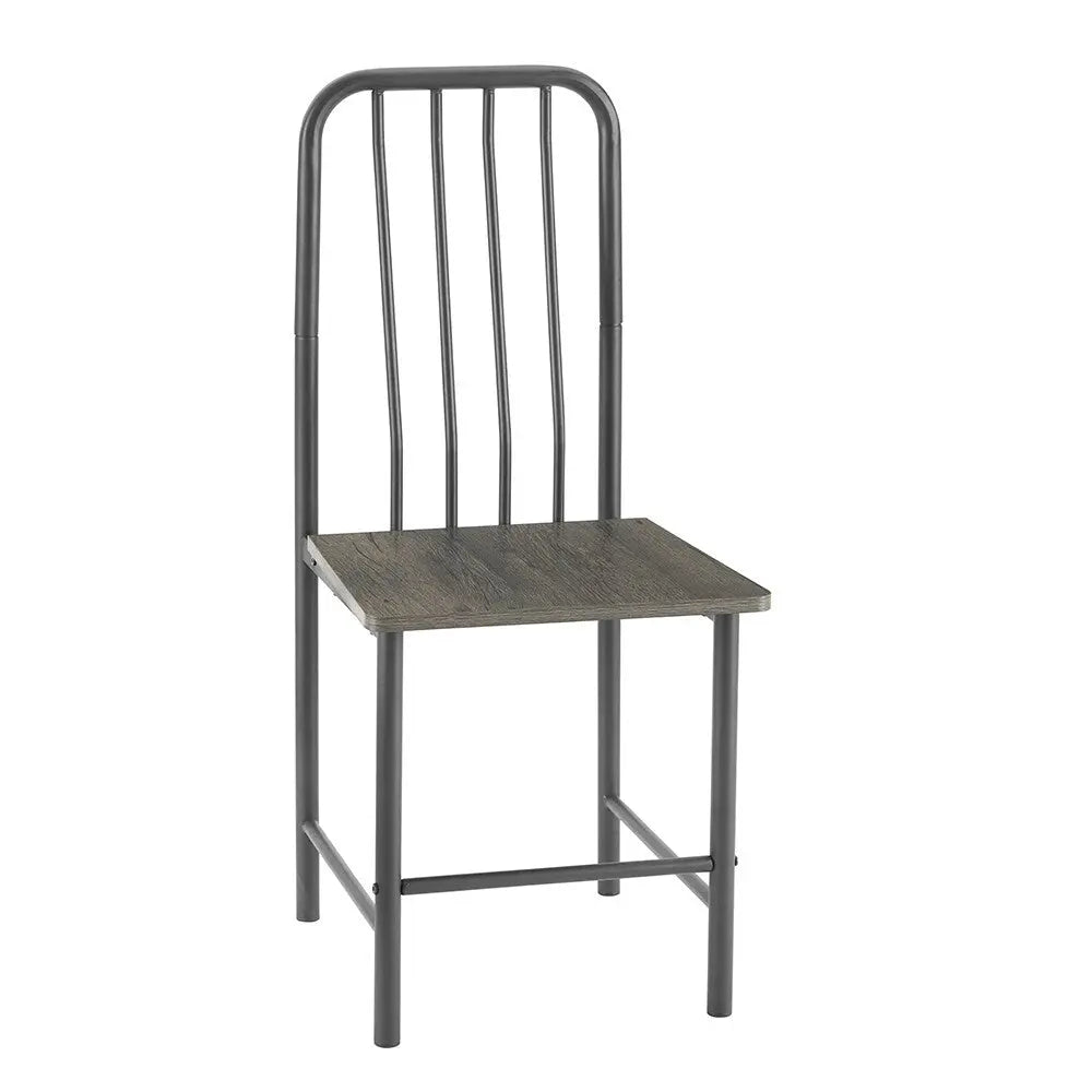 Dining Table Set For 2 People, Square Glass Tempered Dining Table With 4 Legs And 2 Metal Chairs My Store