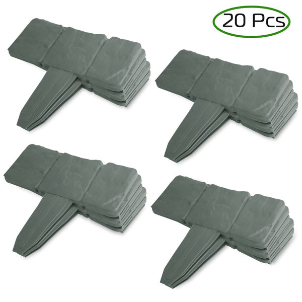Garden Edge, Imitation Stone Effect Garden Lawn Edge, Non Digging Flexible Lawn Edge, And Flower Bed Edge Gray -20 Inkedjoy