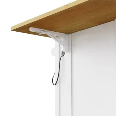 Large Kitchen Island With 2 Bar Stools, Power Outlet, Door Internal Storage Rack My Store