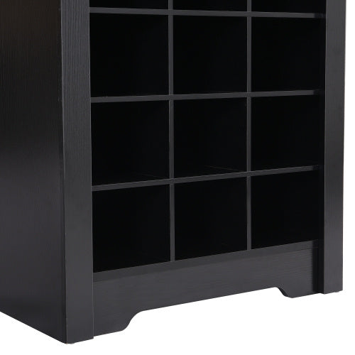 Stylish Design 30 Shoe Cabinet Console, Modern Black Inkedjoy