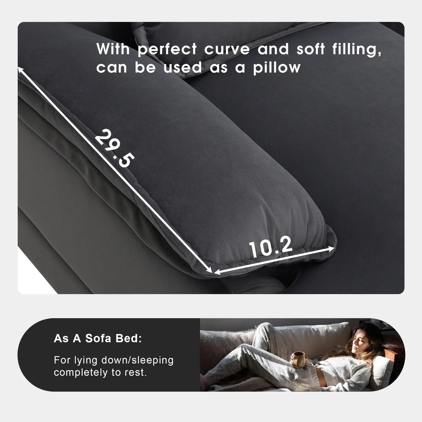 Modern U-shaped Sectional Sofa, 6-Seat With Waist Pillows My Store