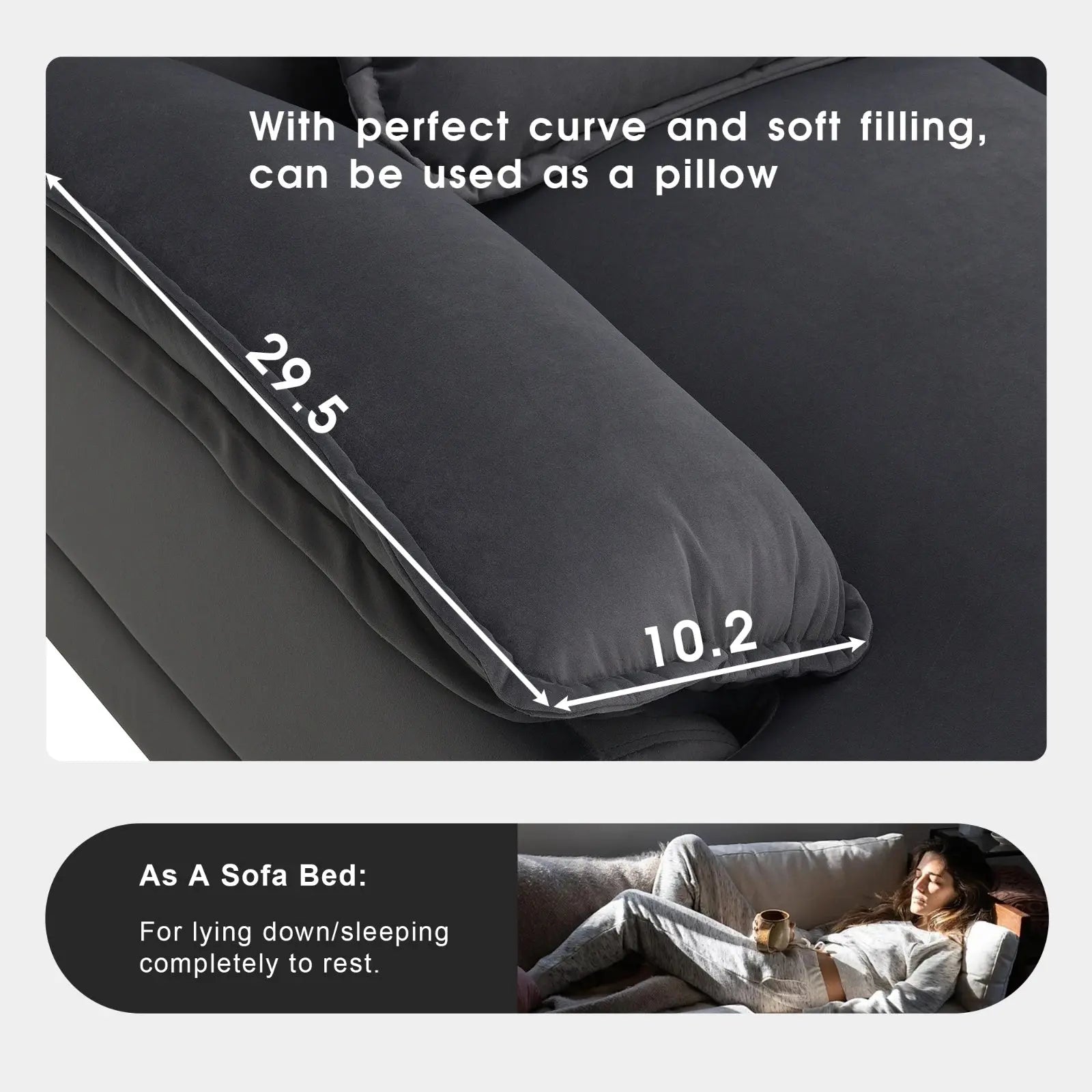 Modern U-shaped Sectional Sofa, 6-Seat With Waist Pillows My Store