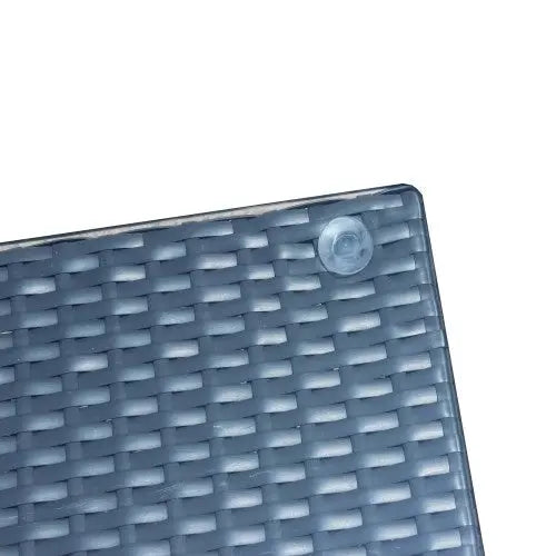 3-Piece Outdoor Patio Furniture Set Chaise Lounge, Patio Reclining Rattan Lounge Chair Chaise Couch Cushioned With Glass Coffee Table, Adjustable Back And Feet, Lounger Chair For Pool Garden, Blue My Store