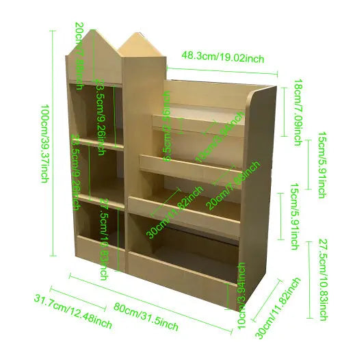 Wooden Children's Bookshelf My Store