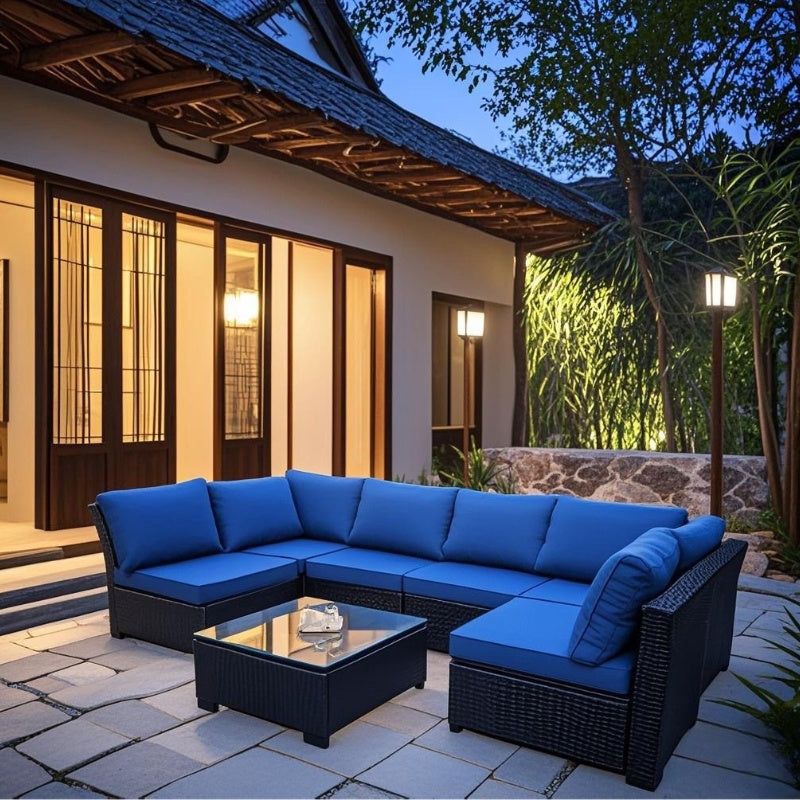 Outdoor Recreation, Courtyard Garden, Rattan Table And Chair Combination Inkedjoy