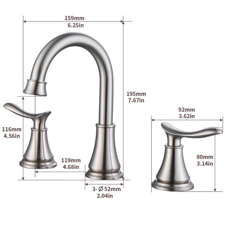 2-Handle 8 Inch Widespread Bathroom Sink Faucet My Store