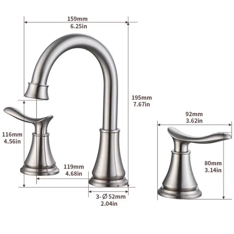 2-Handle 8 Inch Widespread Bathroom Sink Faucet My Store