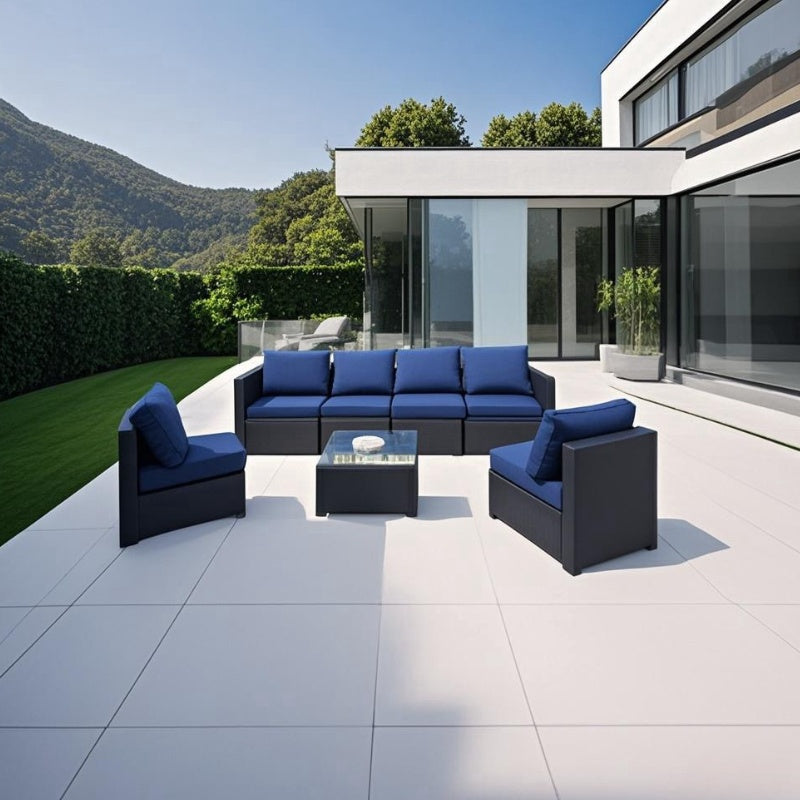 Outdoor Recreation, Courtyard Garden, Rattan Table And Chair Combination Inkedjoy