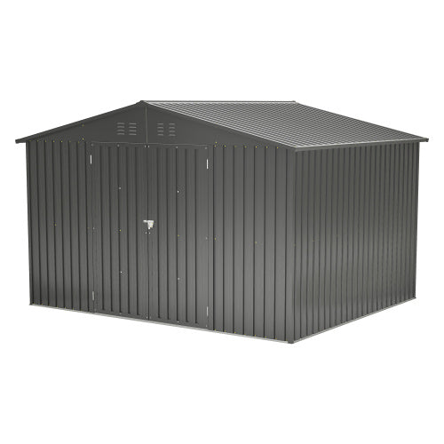 10X8 FT Outdoor Storage Shed- Black Inkedjoy