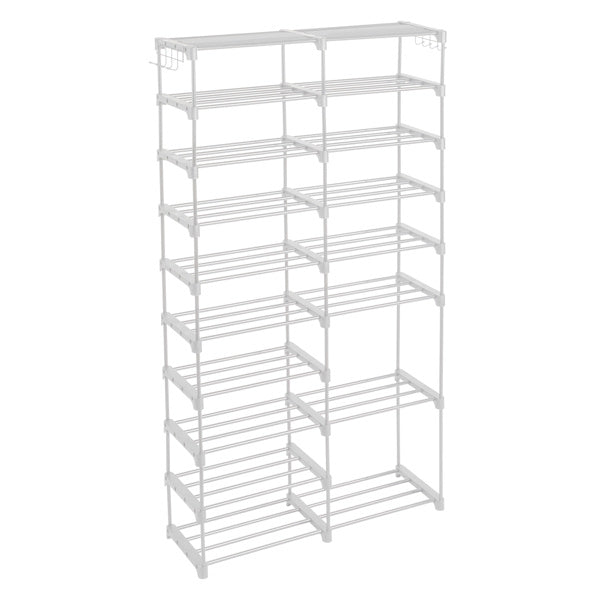 Double Row 10 Layer Non-woven Shoe Rack Inkedjoy