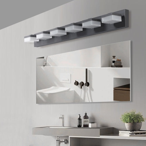 Modern 6 Lights Black LED Makeup Mirror Fixtures For Bathroom And Vanity Inkedjoy