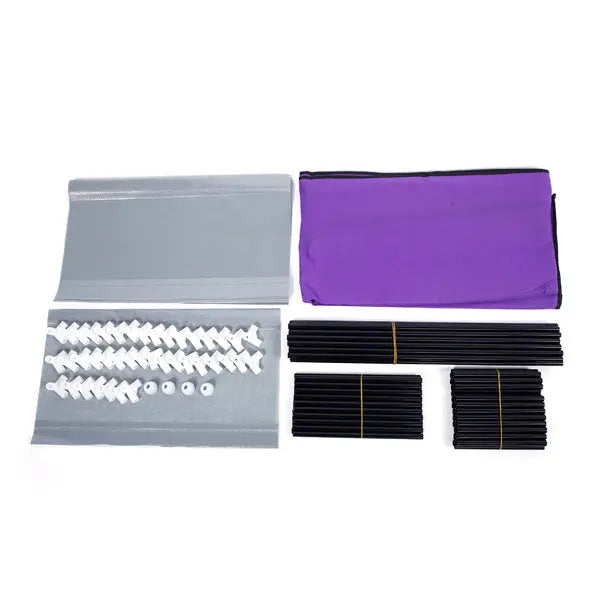 10 Layer 9-grid Non-woven Fabric Shoe Cabinet Purple Inkedjoy