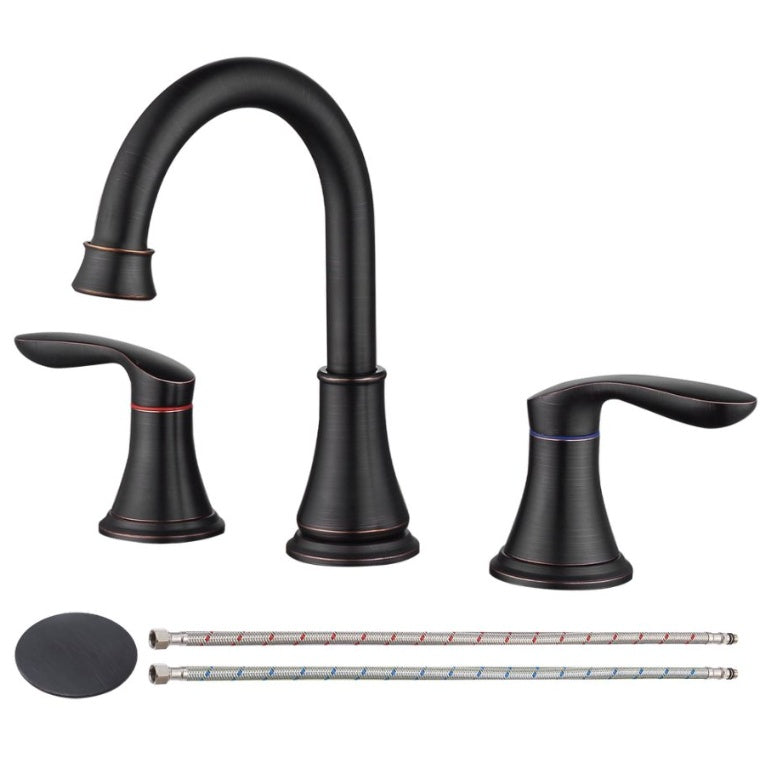 8 Inch Wide Bathroom Sink Faucet -Bronze My Store