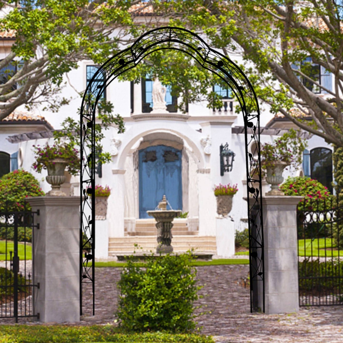 Metal Garden Arch Assemble Freely With 8 Styles Arbor Trellis Climbing Plants Outdoor Inkedjoy