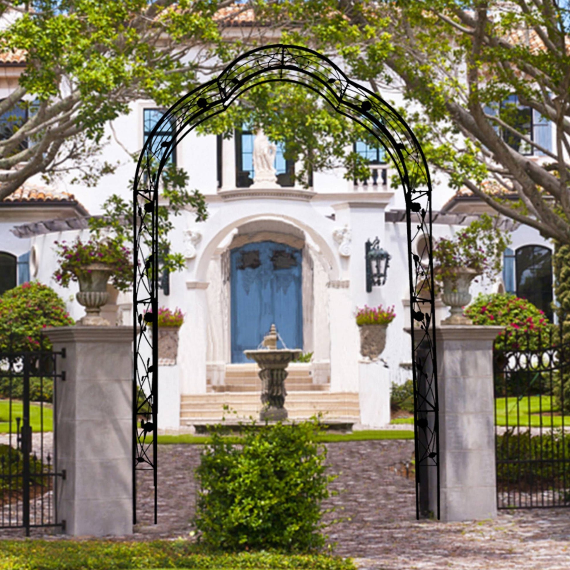 Metal Garden Arch Assemble Freely With 8 Styles Arbor Trellis Climbing Plants Outdoor Inkedjoy