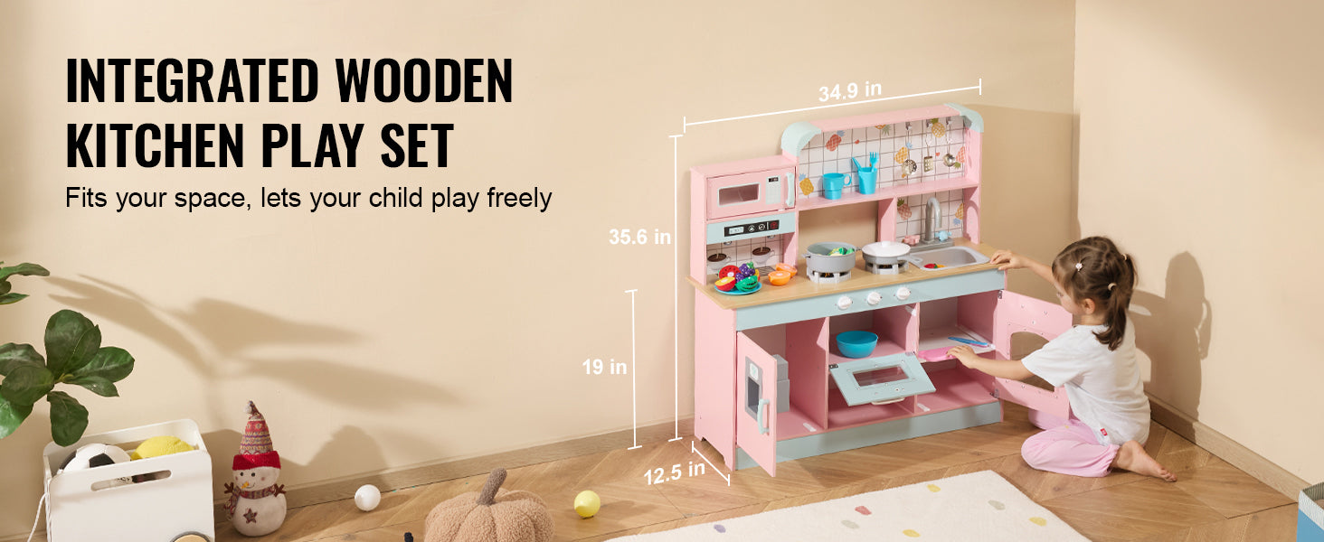 Pretend Play Cooking Toy for Kid Kitchen, Accessories with Lights & Sounds - Ohberri