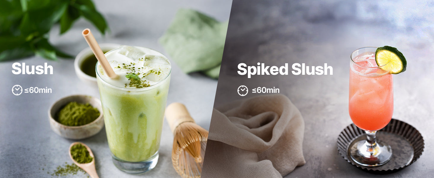 Succebuy 2L Slushie Machine No Ice Needed Margarita Machine with Self-Cleaning Frozen Margaritas Frappés Milkshake for Home Ohberri