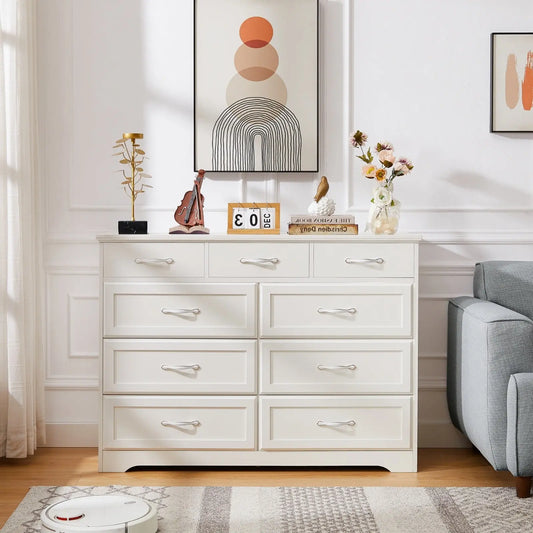 Bedroom 9-Drawer Dresser With Antique Handles, Wood Chest For Kids Room My Store