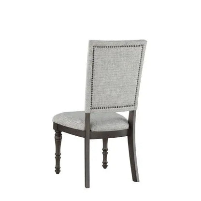 Linnett - Upholstered Back Chair Dark Brown My Store
