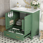 Vanity With Single Sink, Combo Cabinet Undermount With 2 Doors And A Drawer- Gray My Store