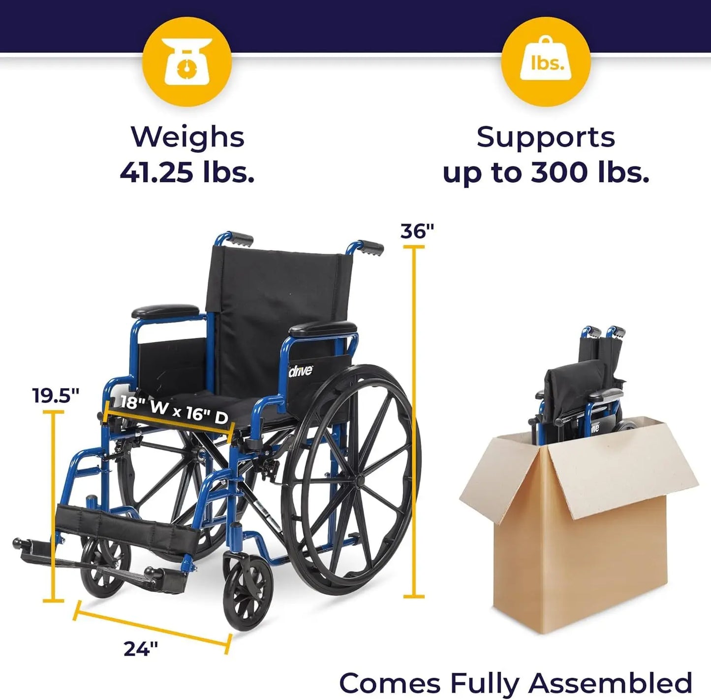 Lightweight Folding Wheelchair My Store