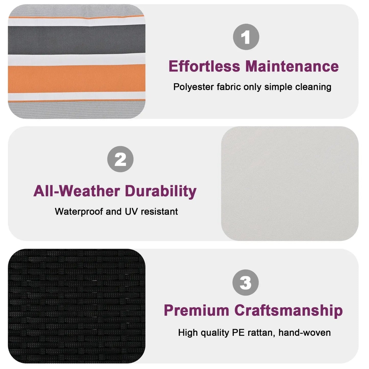 GO PE Wicker Porch Swing, 2-Seater Hanging Bench With Chains, Patio Furniture Swing For My Store