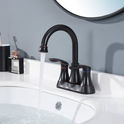 2-Handle 4-Inch Oil Rubbed Bronze Bathroom Faucet My Store