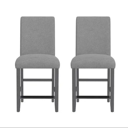 Wallace Bay Zeph Gray Upholstered Barstools, Set Of 2 My Store