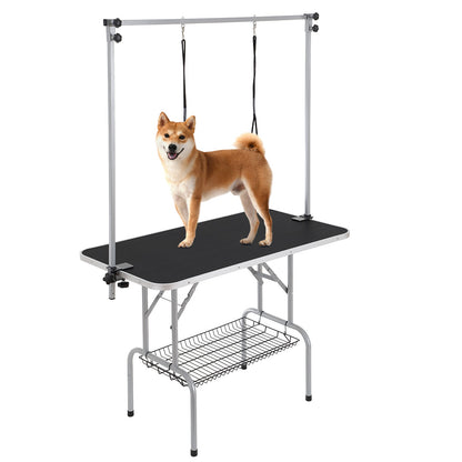 Two Arms With Clamp, 46'' Dog Grooming Station Inkedjoy